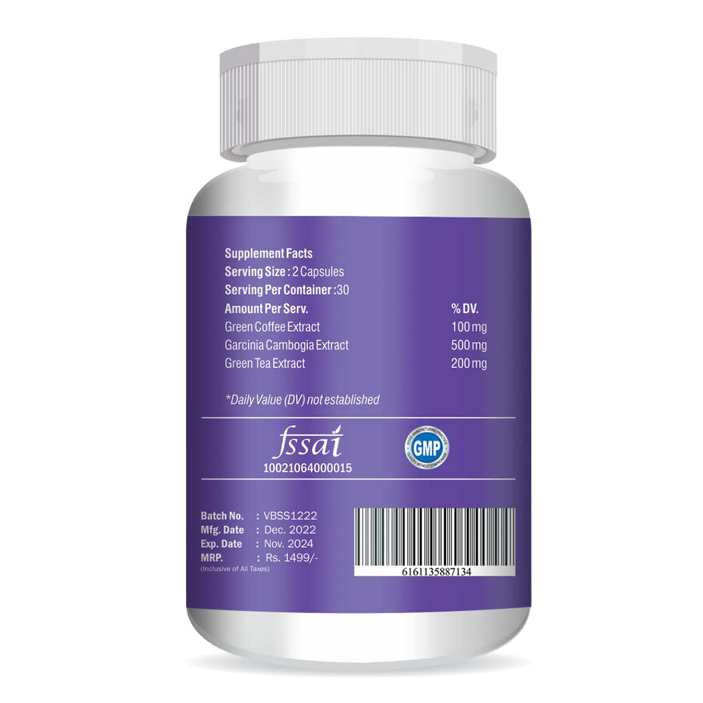 Vokin Biotech Slimo Advanced Weight Loss Formula with Green Coffee Extract 100mg and Garcinia Cambogia Extract 500mg Fat Burner for Men and Women