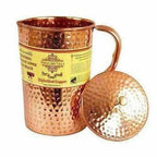 Copper Pitcher with 2 Glasses