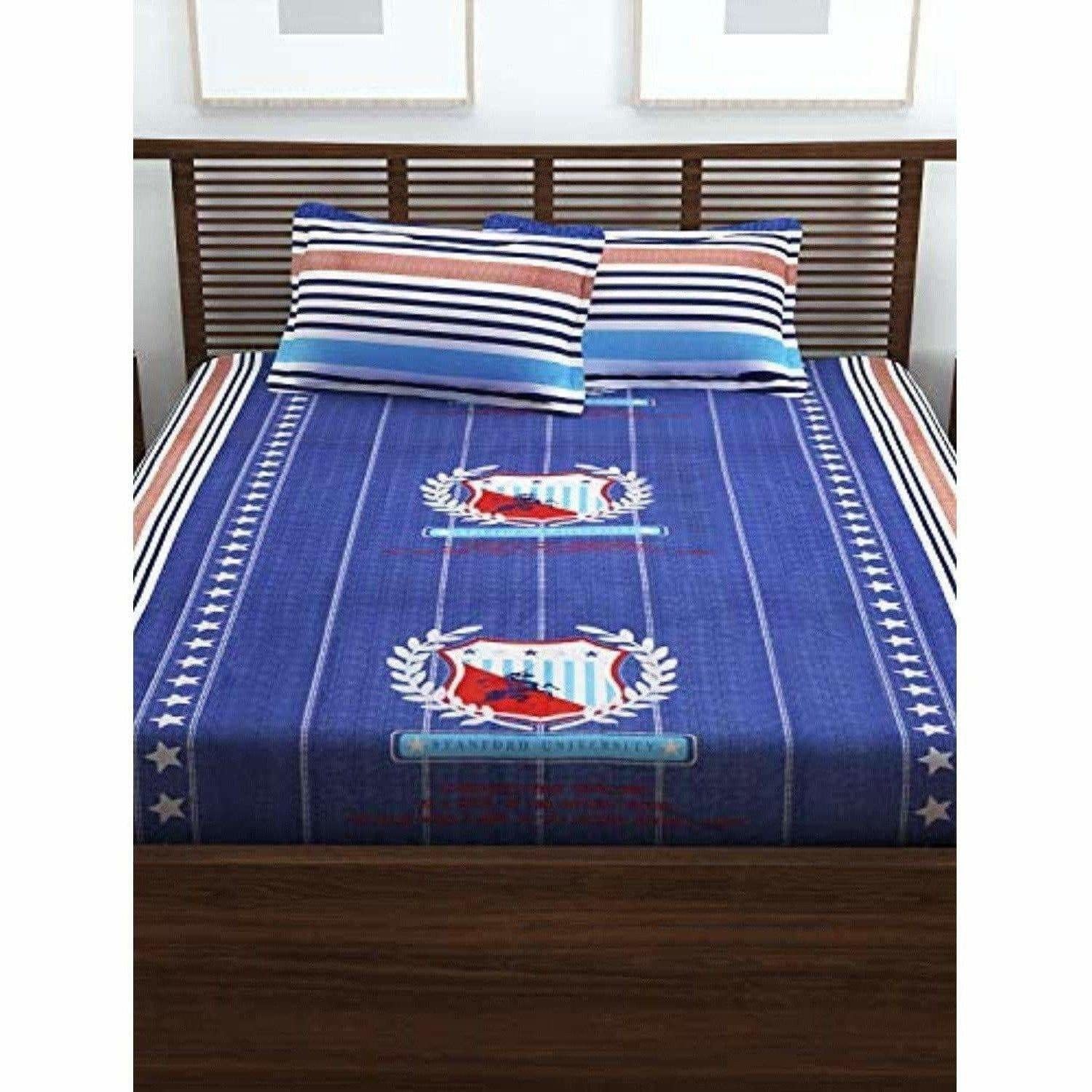 Buy Cotton Double Bedsheet with Pillow Covers