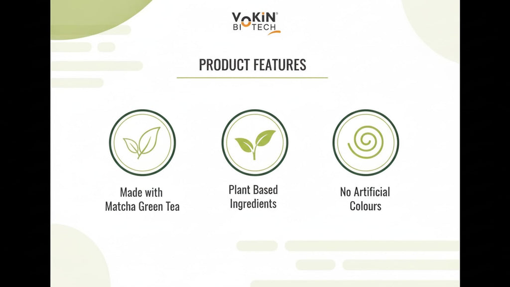 Vokin Biotech Matcha Green Tea Powder Supports Weight Loss Management | Rich In Antioxidants (500 gram)