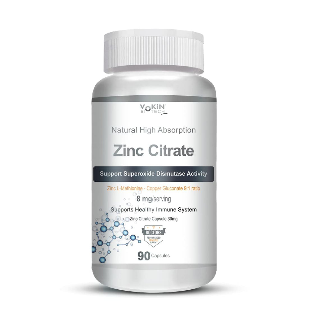 Vokin Biotech Zinc Citrate Supports Healthy Immune system Capsules