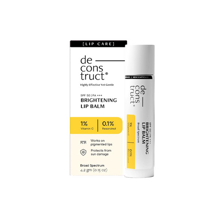 Deconstruct Brightening Lip Balm with SPF 50 - For Dark, Pigmented, Dry, Flaky Lips