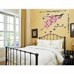 Flower Branch with Birds Wall Sticker - Multi color