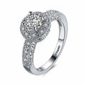 Crystal Royal Queen Sterling Silver Plated Ring - Distacart