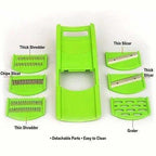 Green Color - Plastic Fruit and Vegetable Juicer Combo Set, 9-Pieces