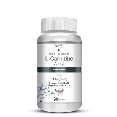 Vokin Biotech L-Carnitine Acetyl (ALCAR)- Support Brain Health- 500 mg