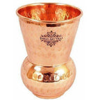 Traditional Design Copper Thali Multi cuisine Dinnerware Set, 8 Pieces - Distacart