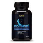 Vokin Biotech Insomnix 60 Capsules with Melatonin 10mg & L-Theanine 100mg Healthy Sleep Cycle | Helps Stress & Anxiety Relief | Improve Concentration