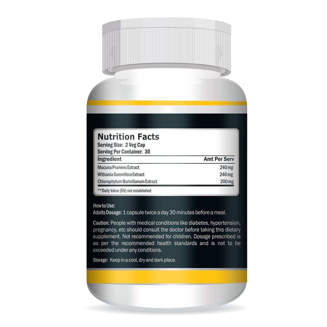 Vokin Biotech 100% Natural Max Power 800MG (60 Capsules) Testosterone Booster And Bodybuilding Supplement