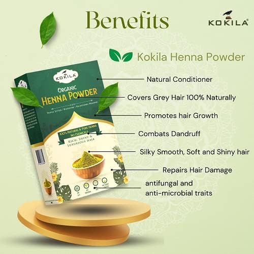 Kokila 100% Natural Organic Henna Leaves Powder For Natural Hair Color
