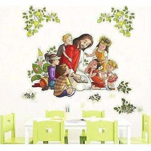 Lord Jesus with Kids Wall Sticker