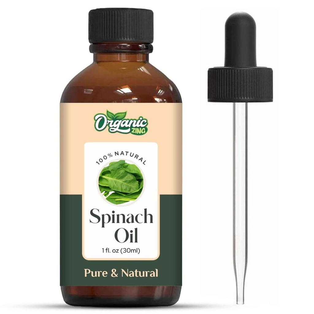Organic Zing Spinach (Spinacia Oleracea) Oil | Pure & Natural Essential Oil for Aroma, Diffusers, Skincare & Haircare