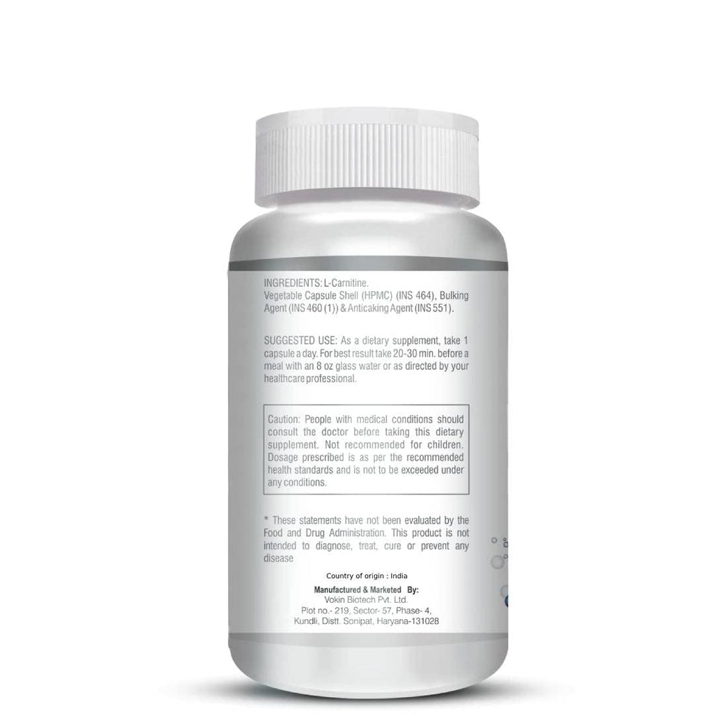Vokin Biotech L-Carnitine Acetyl (ALCAR)- Support Brain Health- 500 mg