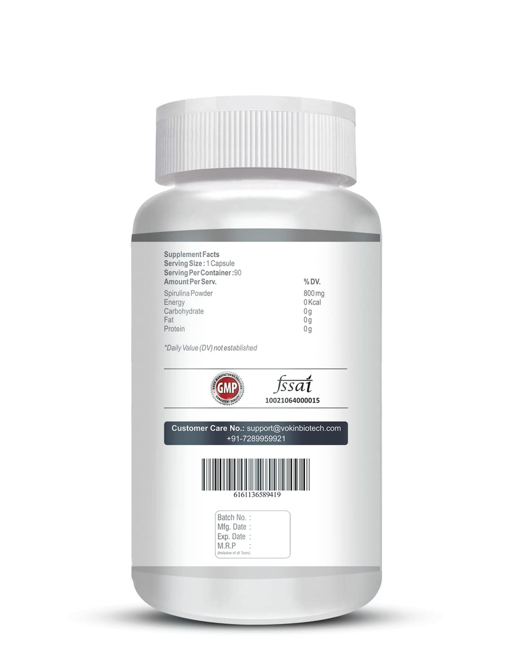 Vokin Biotech Spirulina- Support Heart Health and Liver Health -800mg