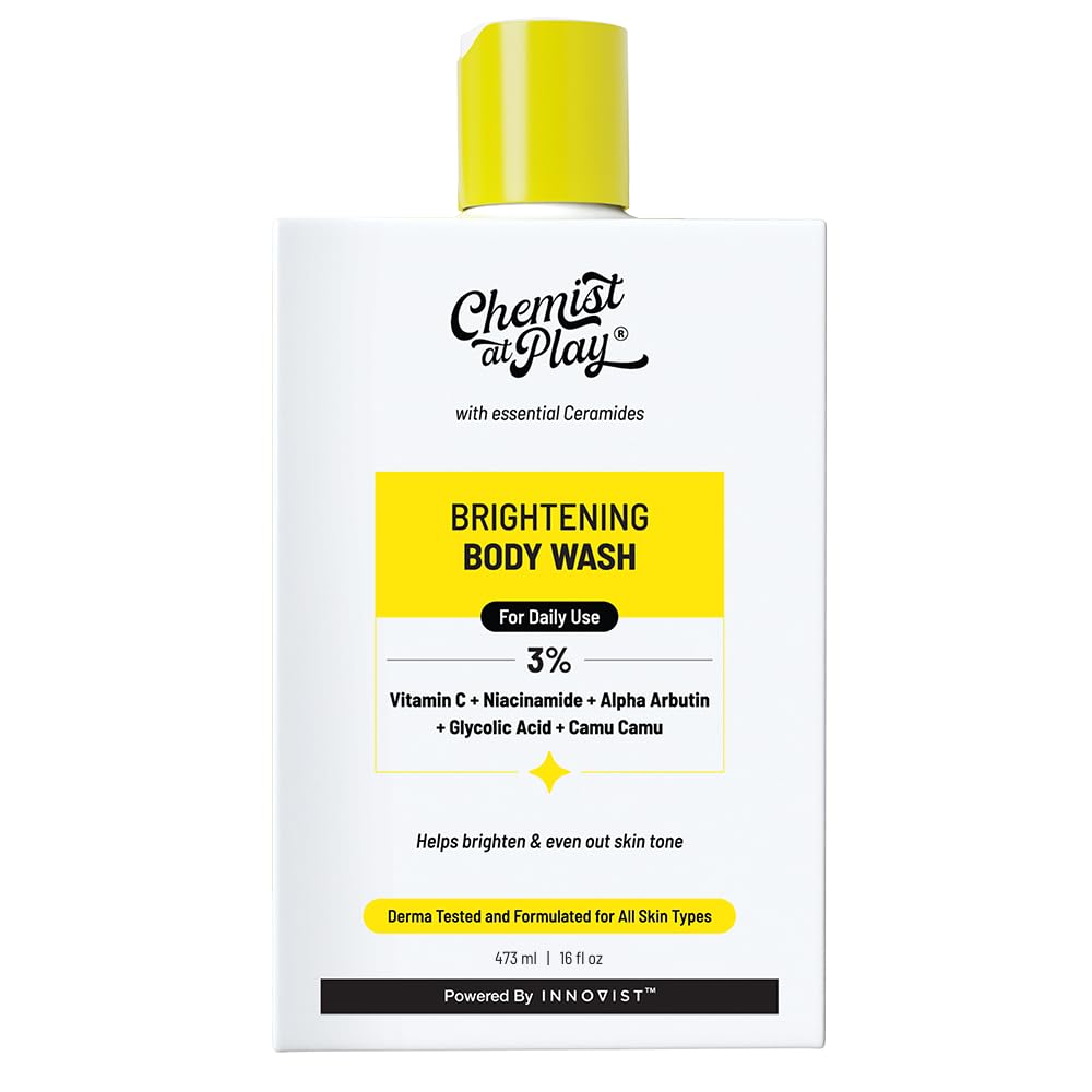 Chemist At Play Brightening Body Wash for Reduces Fades Dark Spots, Evens out Skin Tone Vitamin C with Camu Camu - Distacart