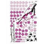 Flower Branch with Birds Wall Sticker - Multi color