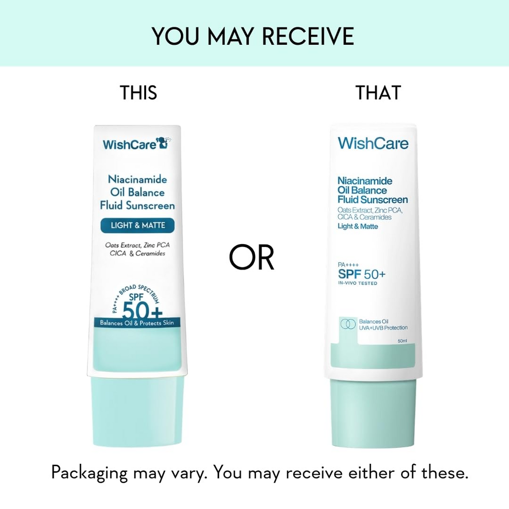 Wishcare 5% Niacinamide Oil Balance Fluid Sunscreen | SPF50 - Distacart