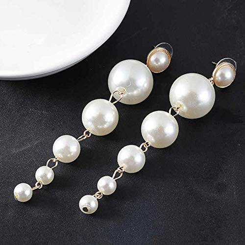 Gold-Plated Alloy Pearl Droplets Earrings - The Pari - Distacart