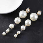 Gold-Plated Alloy Pearl Droplets Earrings - The Pari - Distacart
