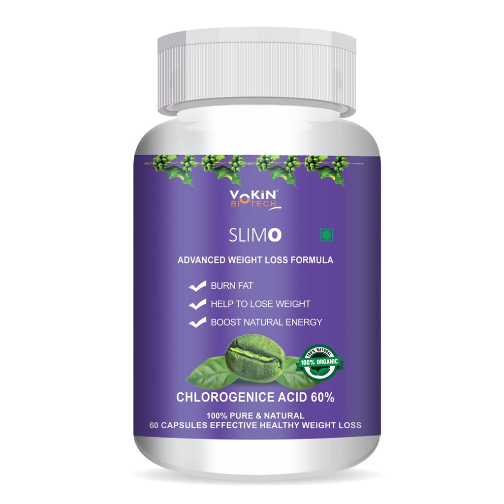 Vokin Biotech Slimo Advanced Weight Loss Formula with Green Coffee Extract 100mg and Garcinia Cambogia Extract 500mg Fat Burner for Men and Women