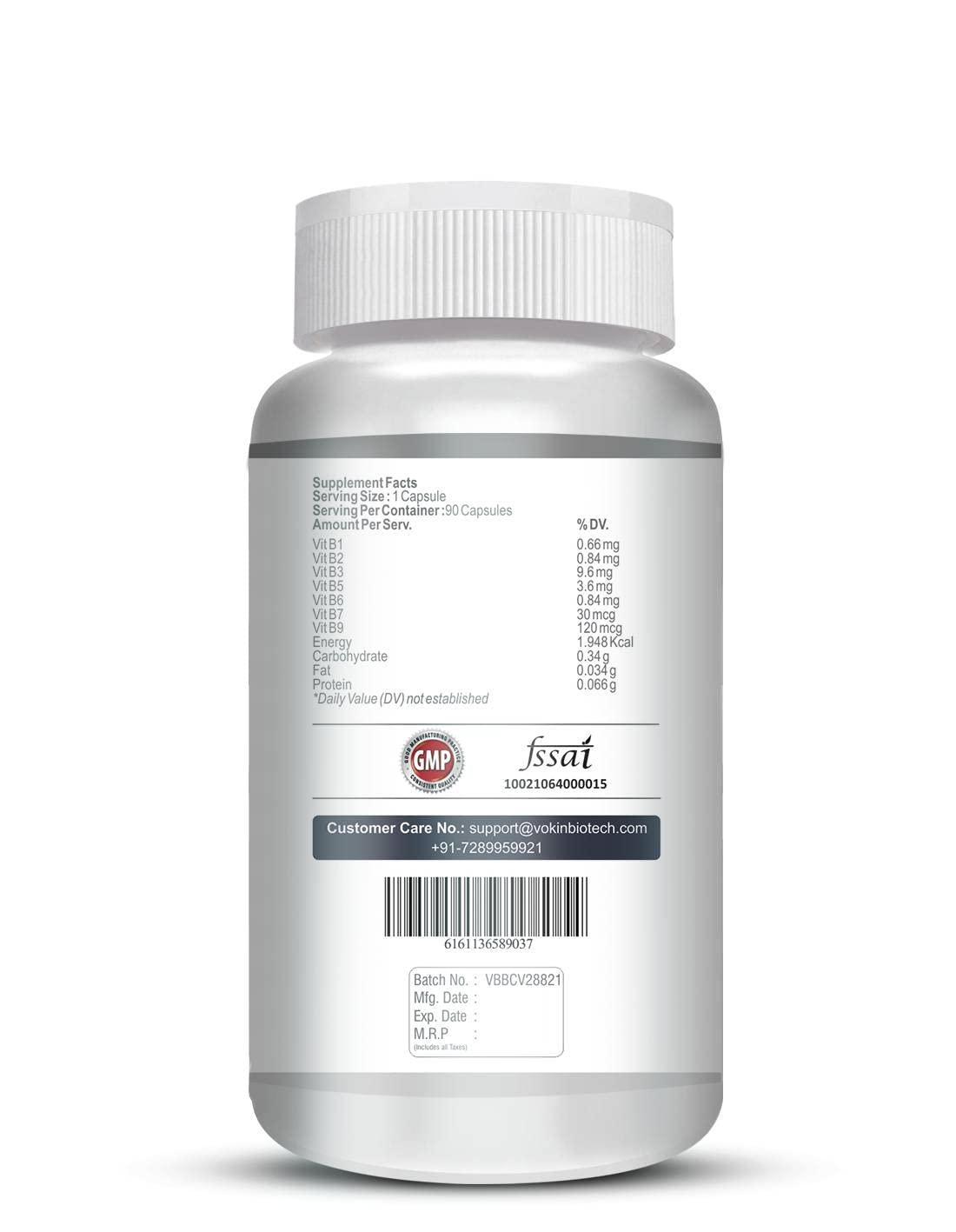 Vokin Biotech 100% Natural Vitamin B-Complex Capsules