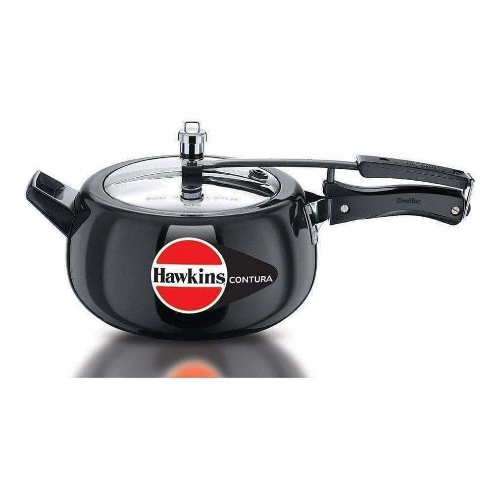 Hawkins Black - Anodized Aluminium Pressure Cooker, 3.5 Litres