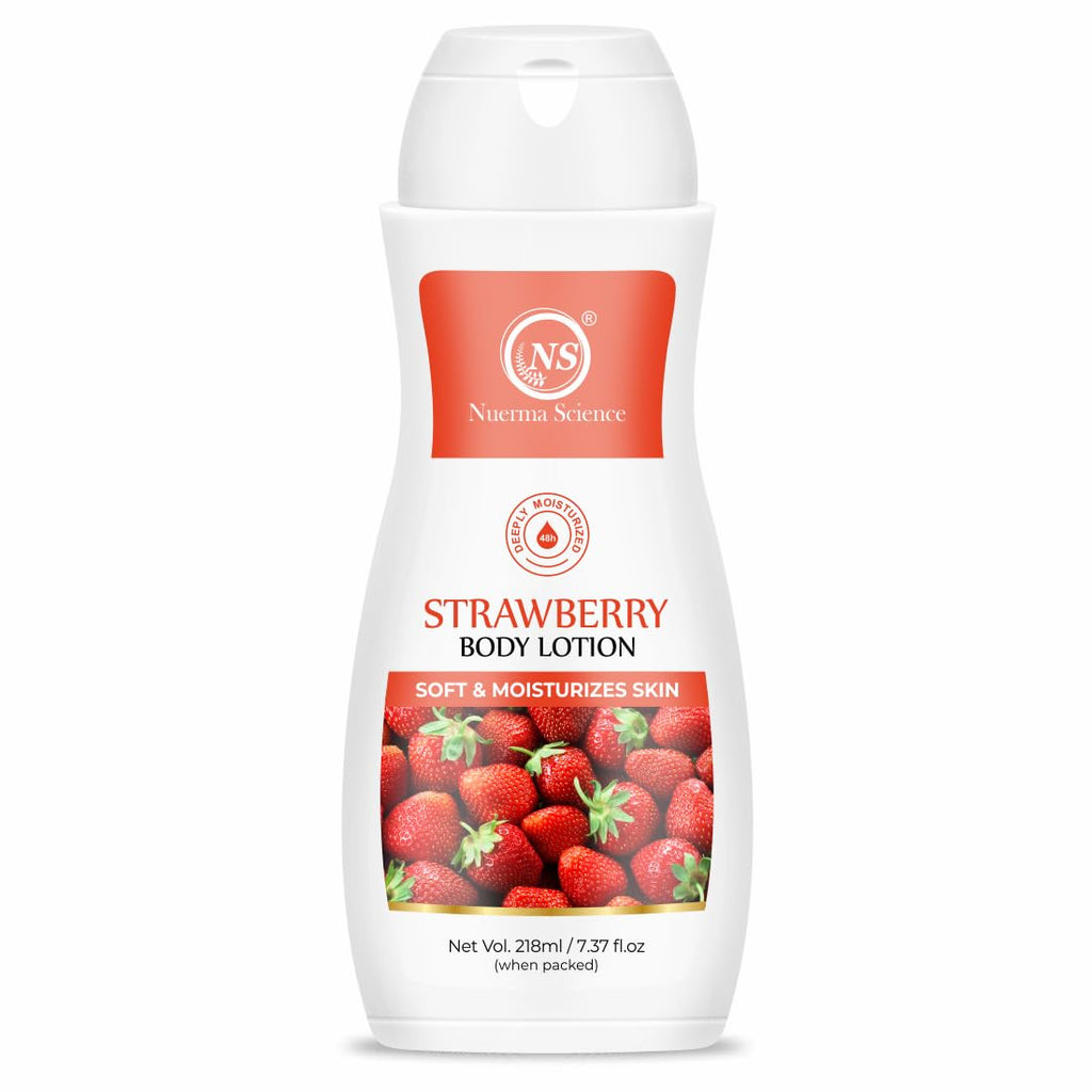 Nuerma Science Strawberry Body Lotion for Deep Skin Hydration & Moisturization