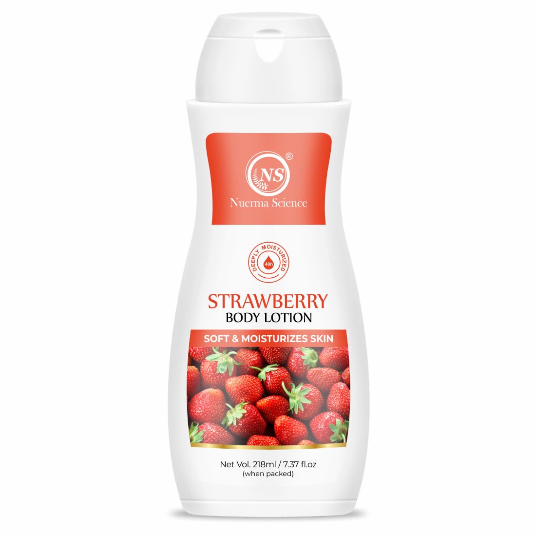 Nuerma Science Strawberry Body Lotion for Deep Skin Hydration & Moisturization
