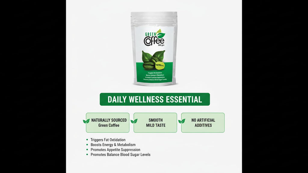 Vokin Biotech Organic Green Coffee Beans Unroasted Arabica Coffee Supports Weight Loss Management (500 Gram)-