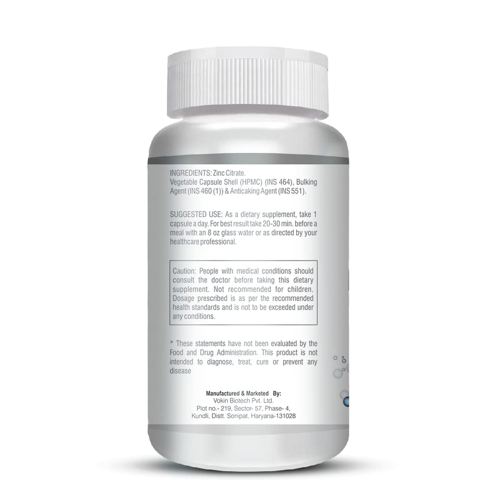Vokin Biotech Zinc Citrate Supports Healthy Immune system Capsules