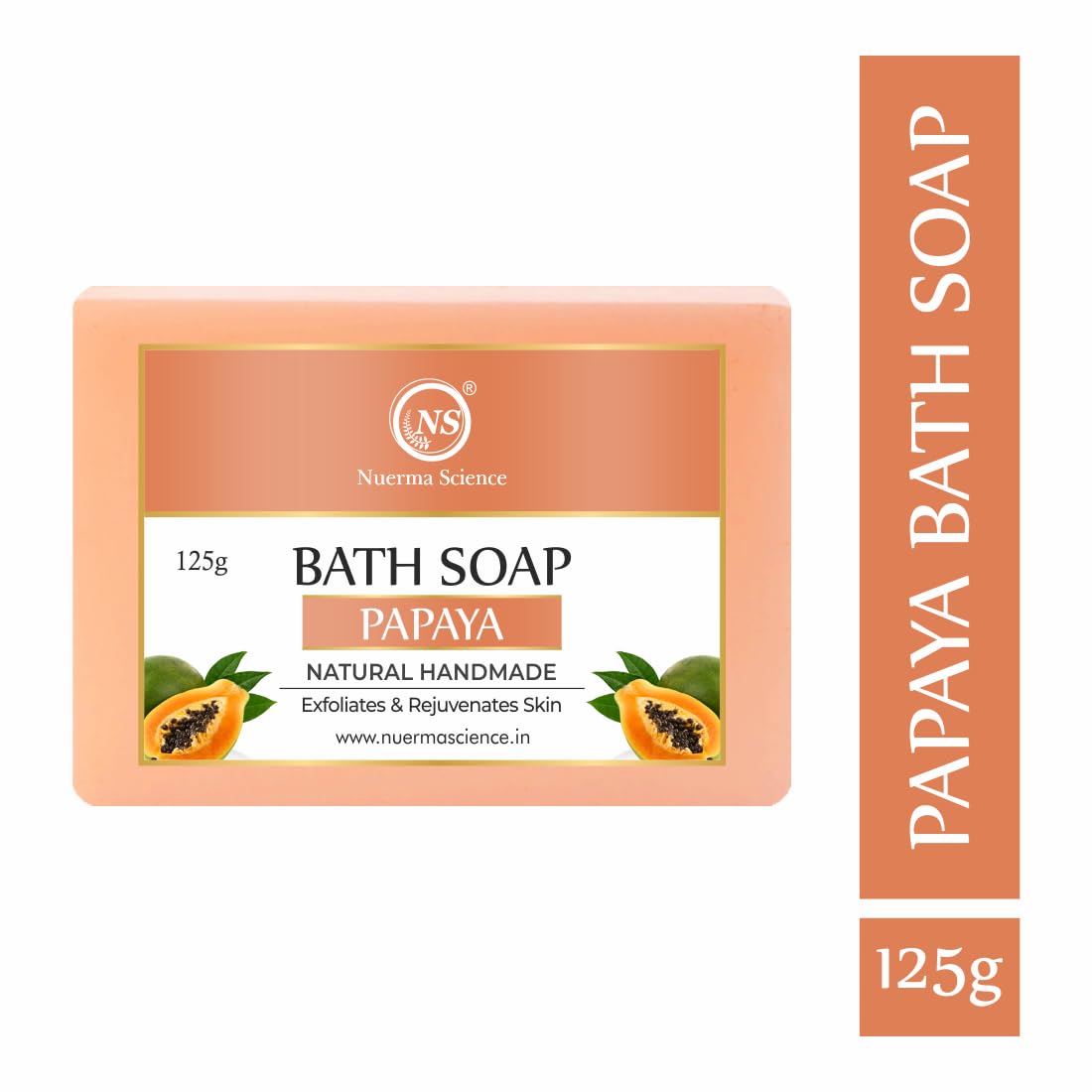 Nuerma Science Papaya Bath Soap | Exfoliates & Rejuvenates Skin - Distacart