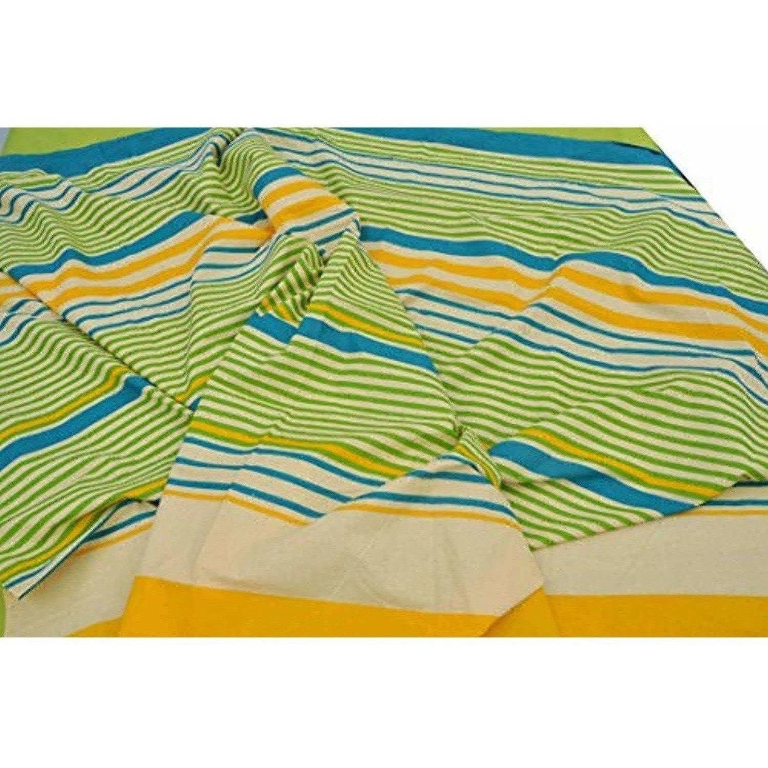 Cotton Double Bedsheet with 2 Pillow Covers - Multicolour