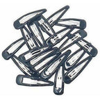 Black Hair Clips - Pack of 20 Tic Tac Everyday Wear Glossy Black Metal - Distacart