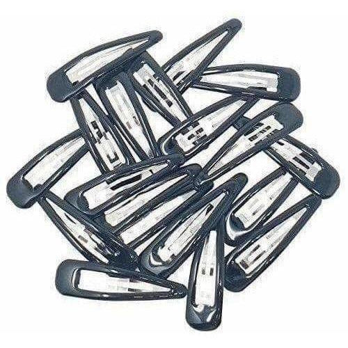 Black Hair Clips - Pack of 20 Tic Tac Everyday Wear Glossy Black Metal - Distacart