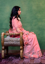 Monjolika Fashion Rose Pink Colour Cotton Handloom Lightwear Saree For Women - Distacart