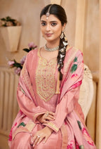 Anaita Light Peach Vichitra Silk Sequence Embroidered Salwar Suit - Distacart