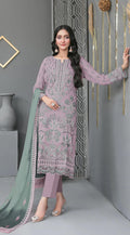 Anaita Lavender Fox Georgette Suit With Embroidered Sequence Work - Distacart