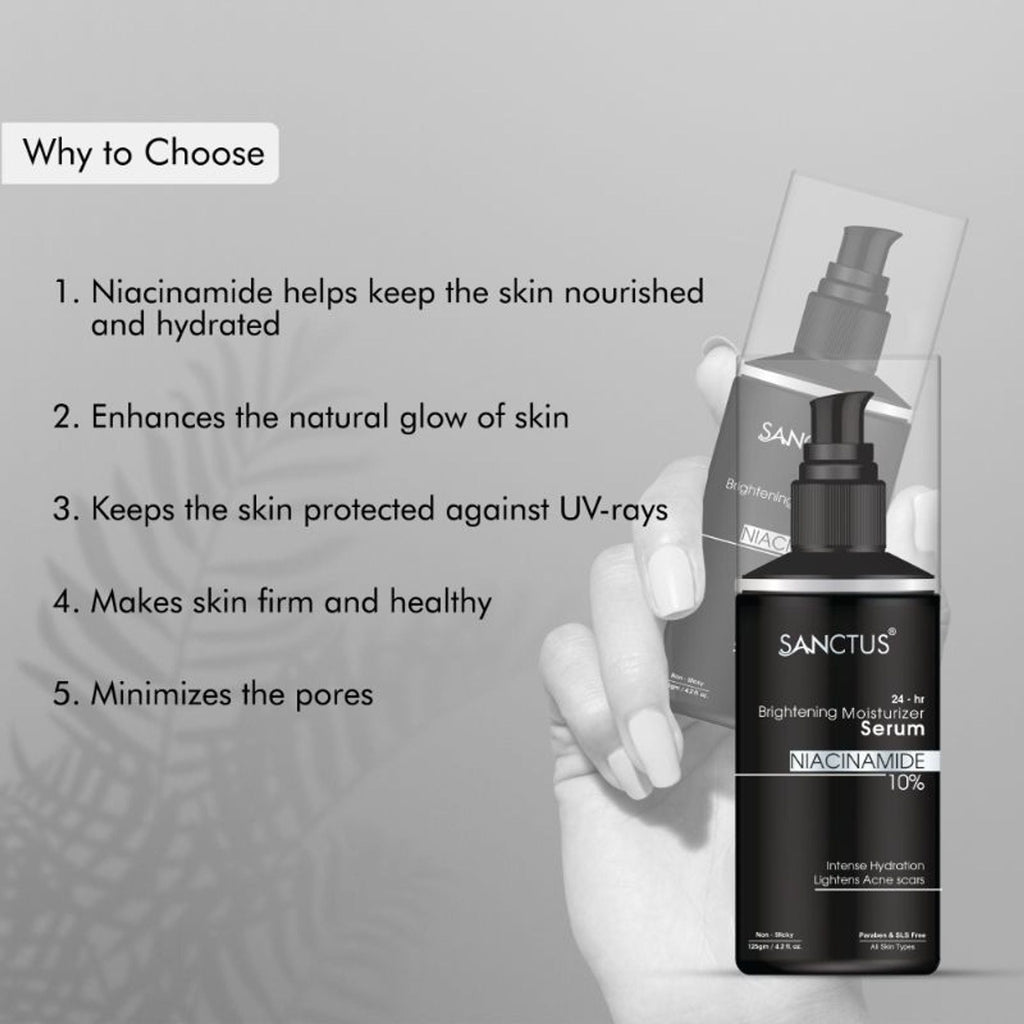 SANCTUS 24-Hr Brightening 10% Niacinamide Moisturizer Serum Lotion