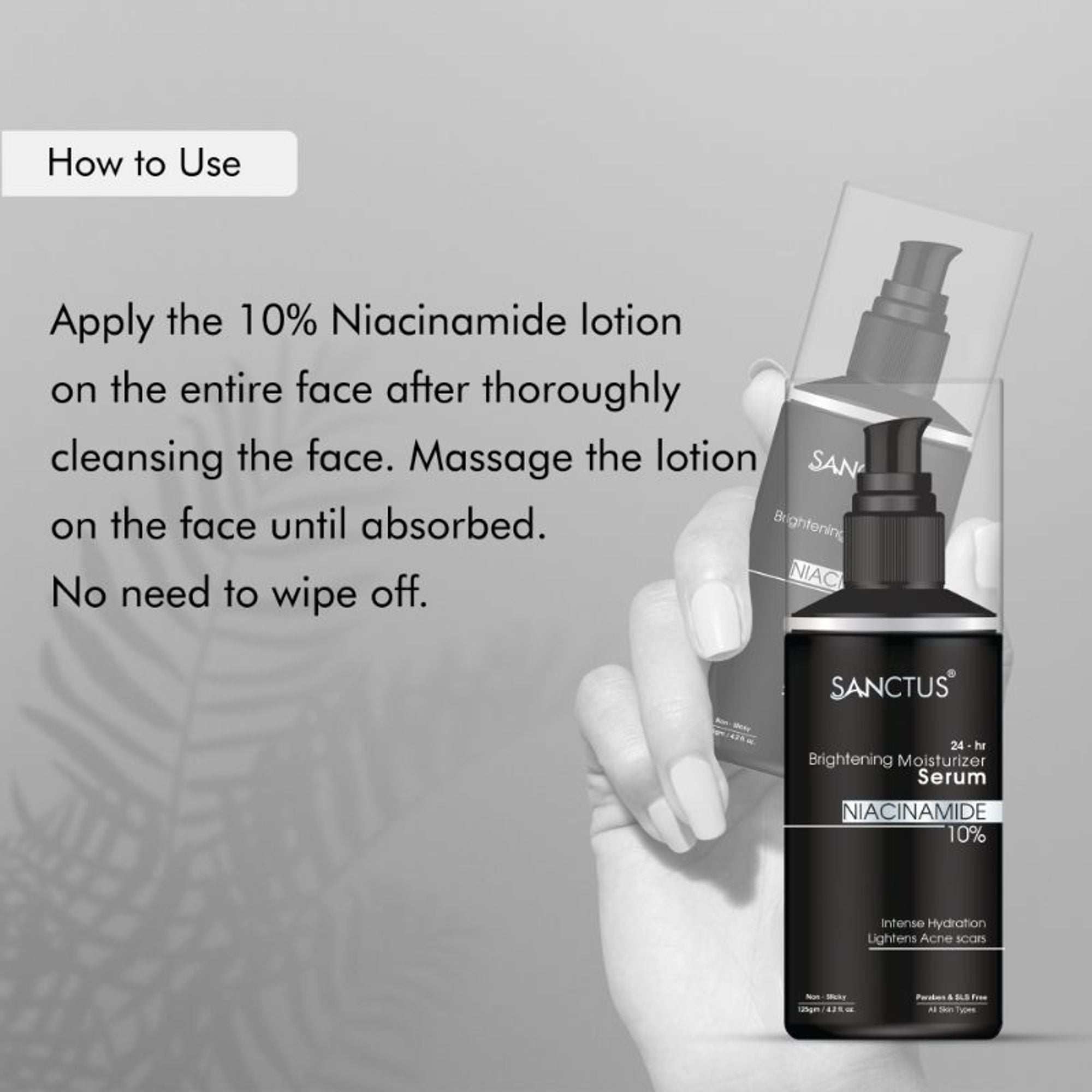 SANCTUS 24-Hr Brightening 10% Niacinamide Moisturizer Serum Lotion