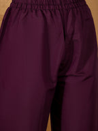 Joban Fashion Purple Silk Embroidery Readymade Kurta Set - Distacart