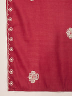 Joban Fashion Maroon Silk Embroidery Readymade Kurta Set - Distacart