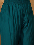 Joban Fashion Teal Silk Embroidery Readymade Kurta Set - Distacart