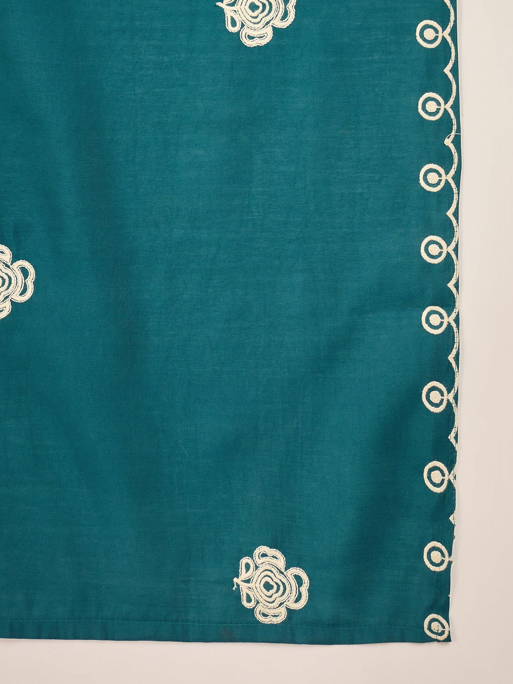 Joban Fashion Teal Silk Embroidery Readymade Kurta Set - Distacart