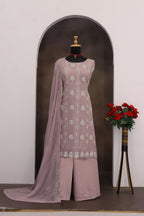 Anaita Lavender Faux Georgette Suit With Embroidery & Sequence Work - Distacart