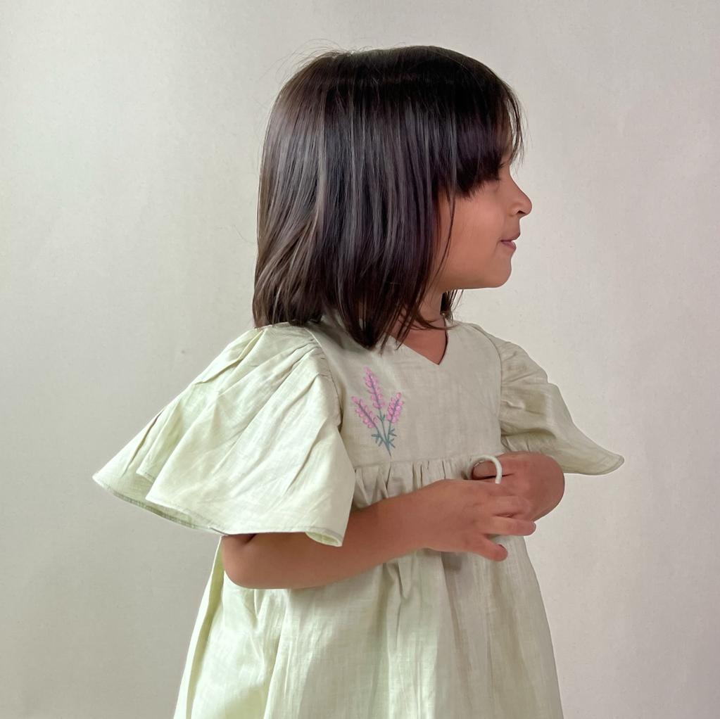 ArthLife Pale Green Angrakha Dress