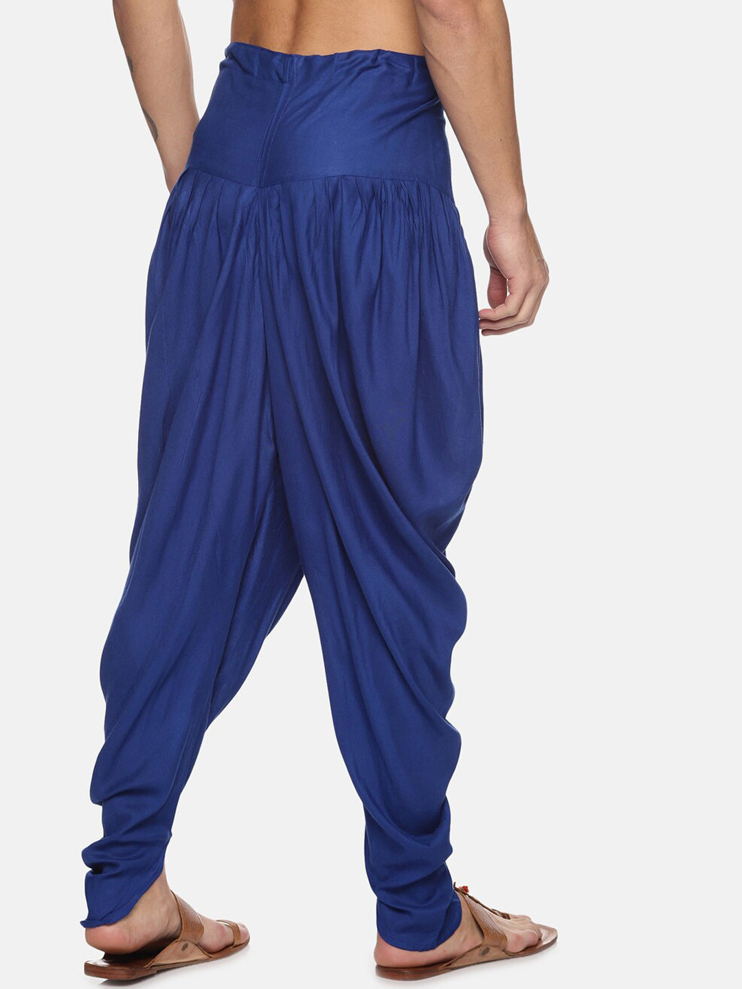 Sethukrishna Men Navy Blue Solid Dhoti Pant - Distacart