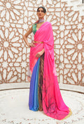 Monjolika Fashion Multi Colour Classic Digital Printed Crepe Silk Saree - Distacart