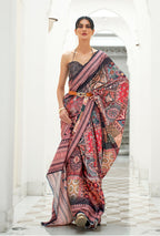 Monjolika Fashion Multi Colour Classic Digital Printed Crepe Silk Saree