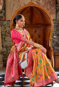 Monjolika Fashion Banarasi Silk Zari Mustard Trendy Saree