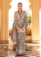 Monjolika Fashion Raw Silk Foil Print Multi Colour Trendy Saree - Distacart
